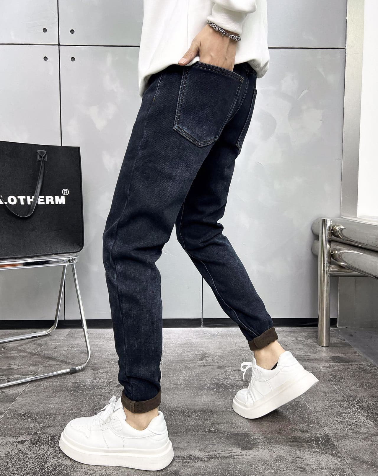 スキニーパンツ すっきりシルエットデニムパンツ