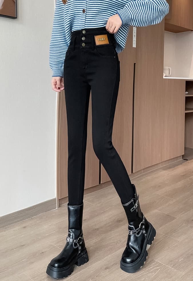 スキニーパンツ ハイウエストスリムスキニーデニム