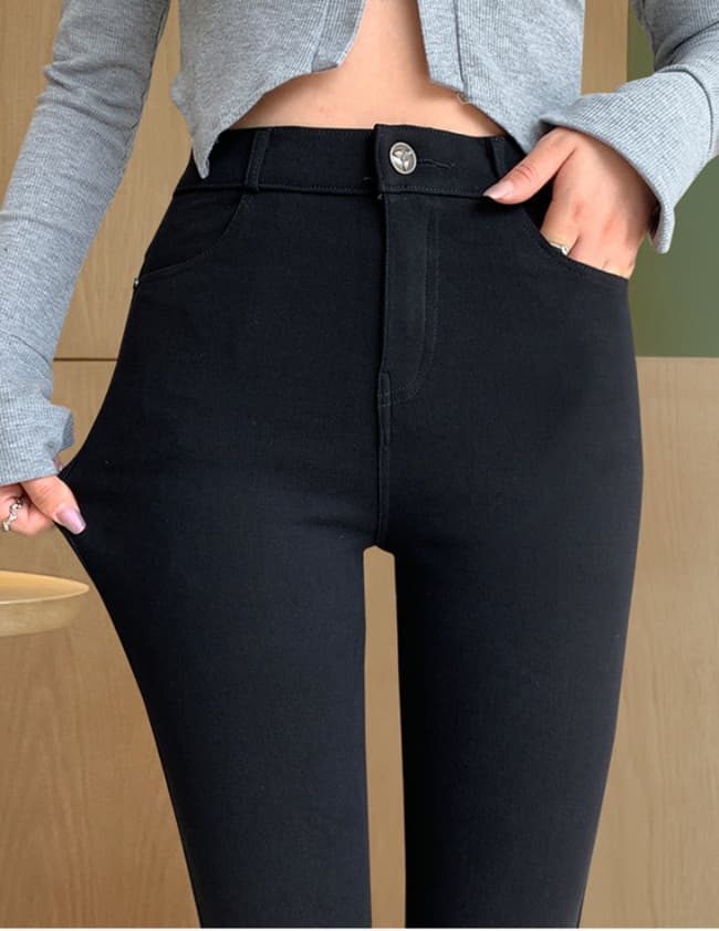 美シルエット ハイウエストスキニーパンツ