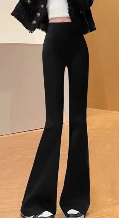 スキニーパンツ 微起毛フレアパンツ