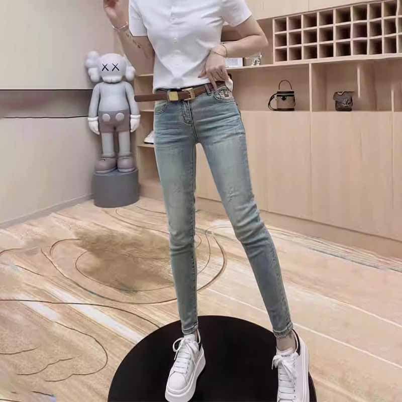 スキニーパンツ すっきり美脚細身デニムパンツ