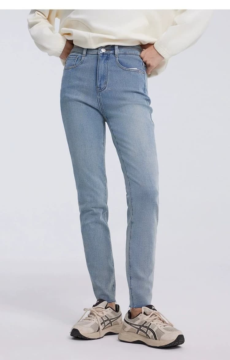 スキニーパンツ ハイウエスト スリムストレッチパンツ