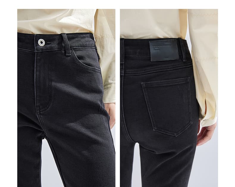 すっきりシルエット 裾切りっぱなしスキニーパンツ