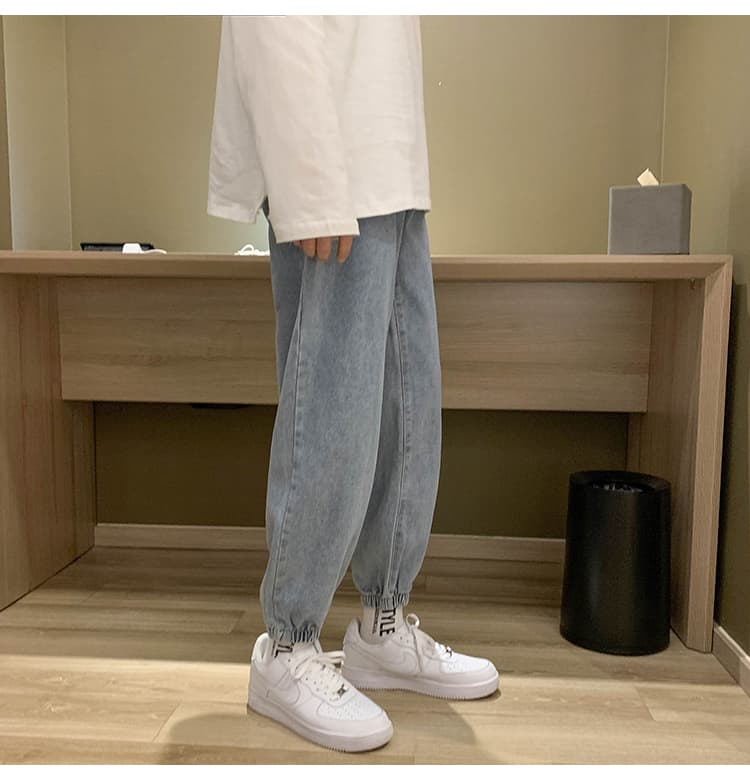 スキニーパンツ 裾絞りゆったりジョガーパンツ