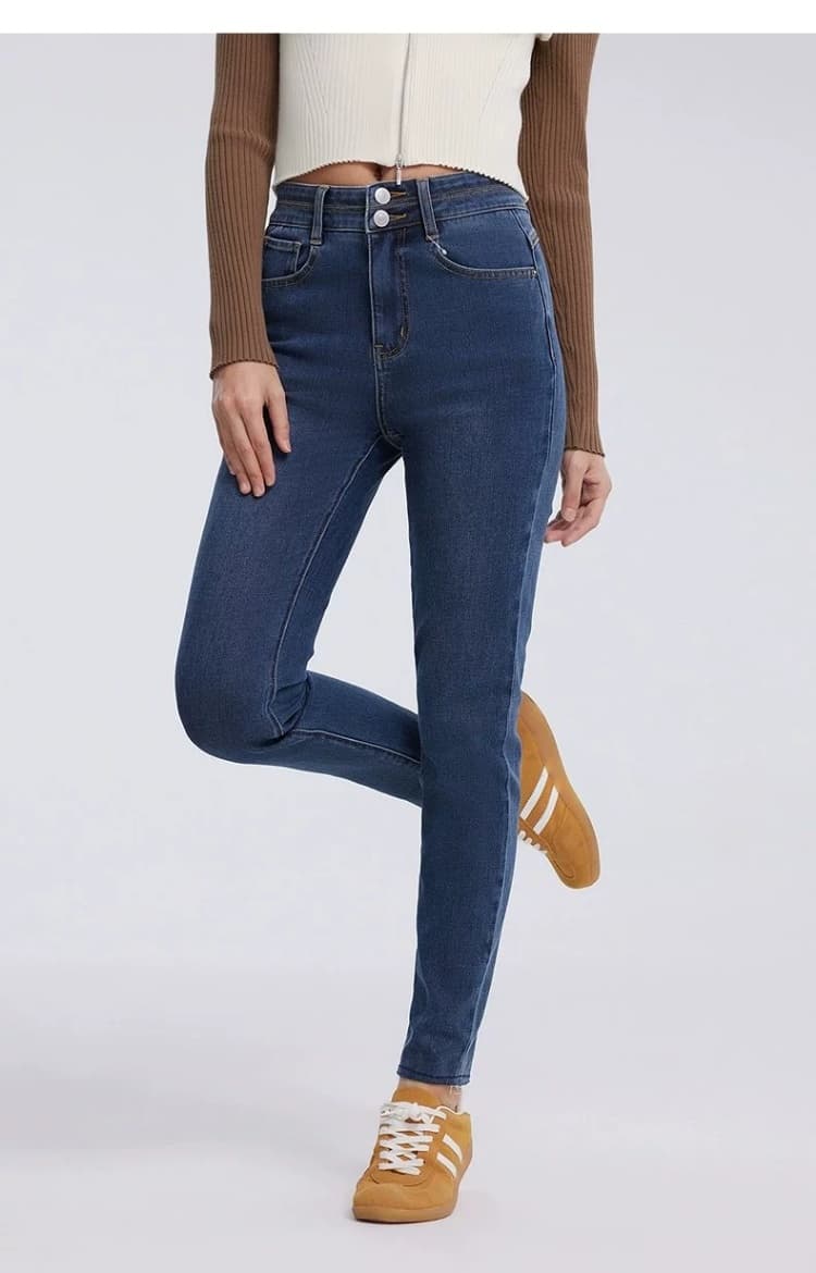 スキニーパンツ ハイウエスト スリムストレッチパンツ