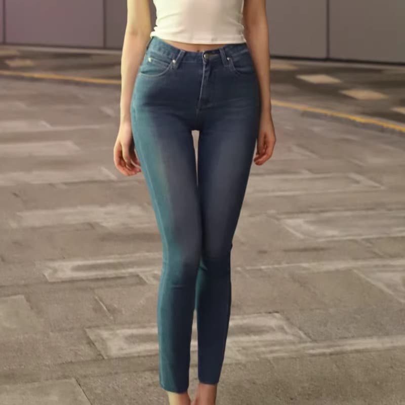 スキニーパンツ すっきり美脚スキニーデニム