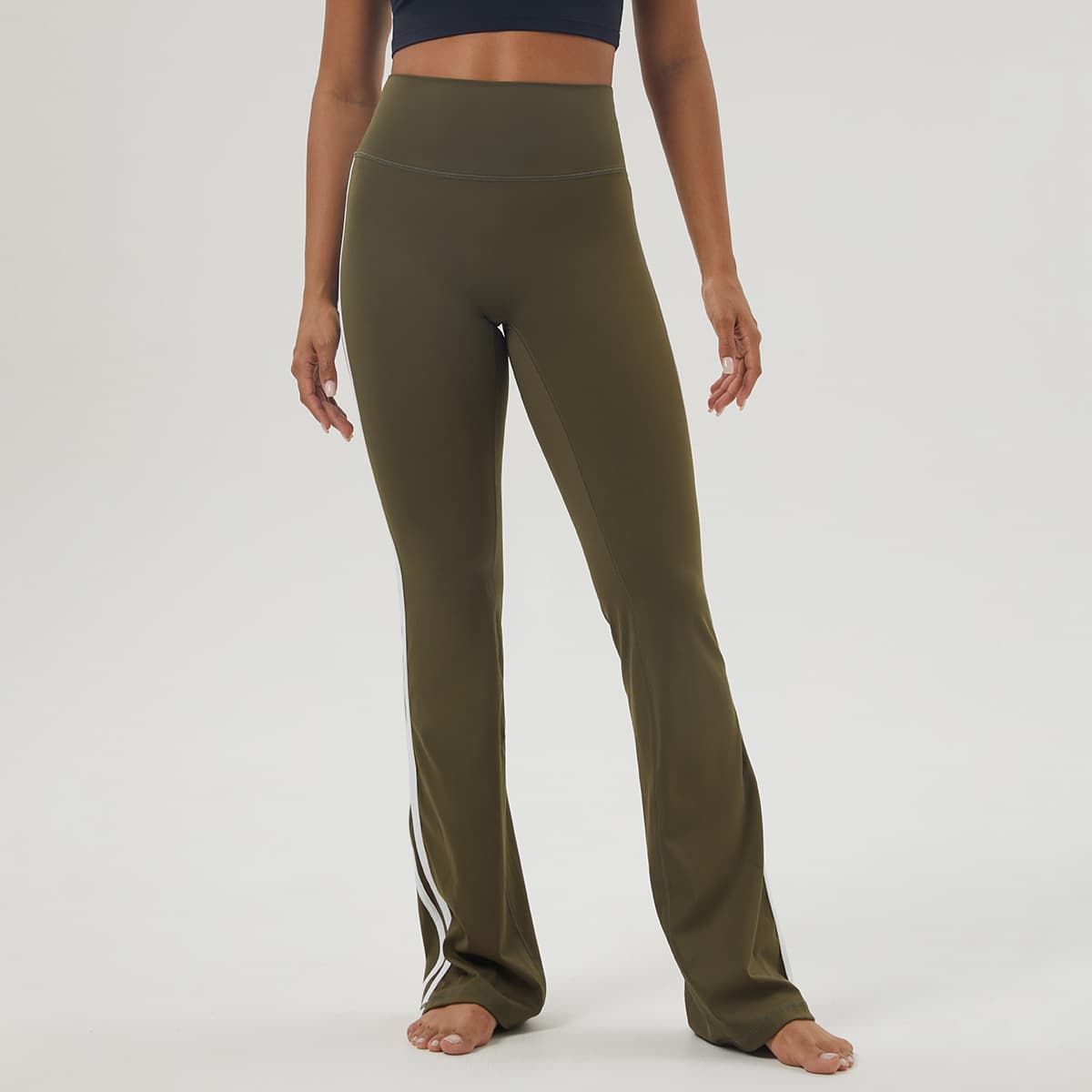 スキニーパンツ サイドライン フレアパンツ