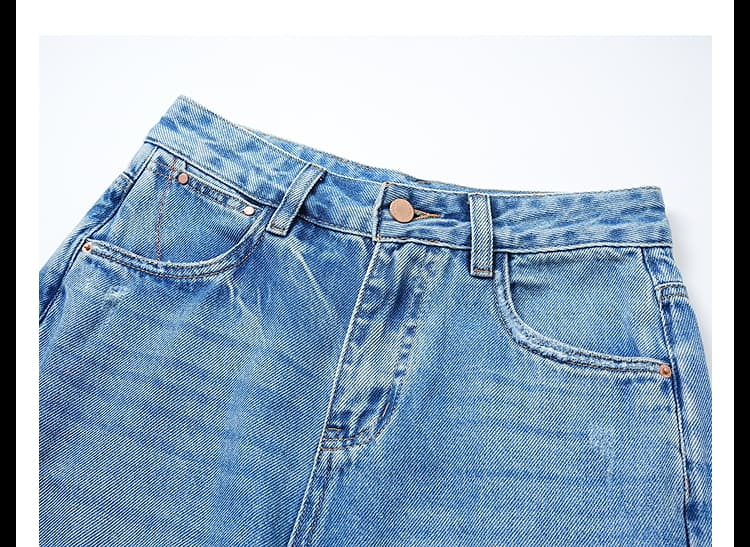 スキニーパンツ ゆったりストレートデニムパンツ