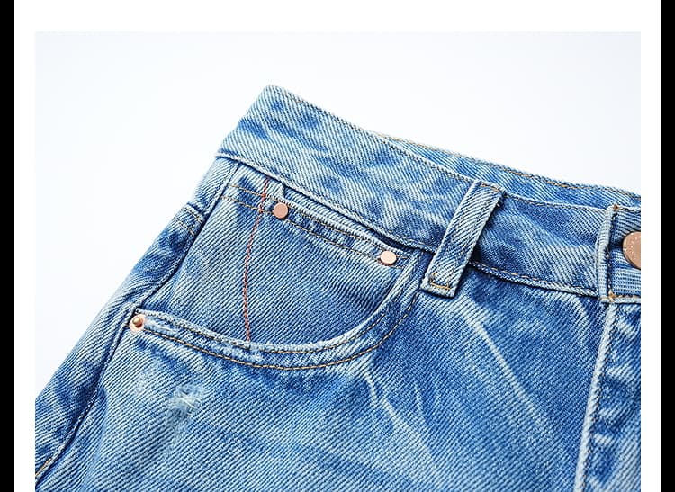 スキニーパンツ ゆったりストレートデニムパンツ