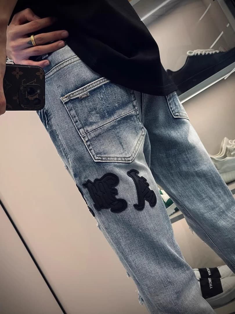 スキニーパンツ ダメージ加工 クラッシュストレッチパンツ